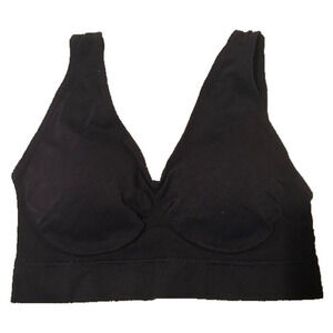 Black stretch sports bra 1x large